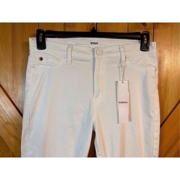 HUDSON Midrise NICO Super Skinny Ankle Jeans White 31 nwt (4538) - Picture 3 of 8